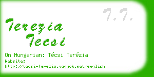 terezia tecsi business card
