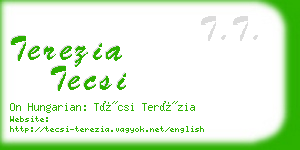 terezia tecsi business card